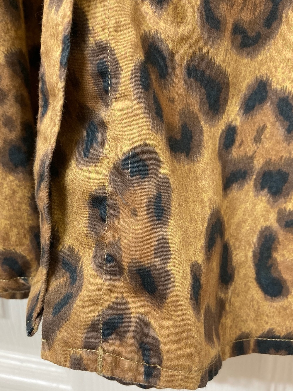 Lauren Ralph Lauren Women's Brown Animal Print Button Down Shirt XL Old Money - Picture 5 of 6